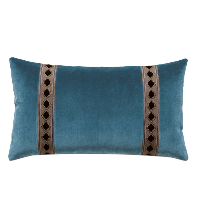 blue bolster pillow