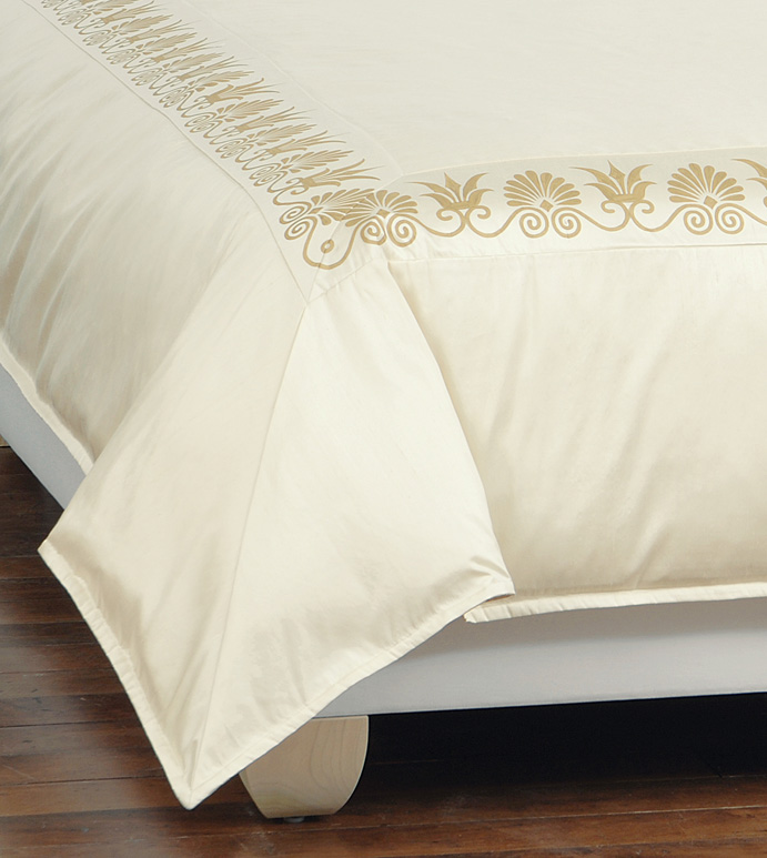 ANTHEMION IVORY/GOLD DUVET COVER - Eastern Accents