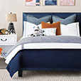 MALAYA GINGHAM DUVET COVER IN NAVY