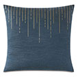 Tabitha Metallic Drip Decorative Pillow in Marine