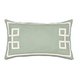 Resort Mint Fret Accent Pillow