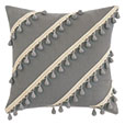 Felicity Diagonal Beaded Trim Decorative Pillow