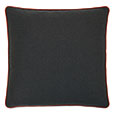 Connery Velvet Trim Decorative Pillow