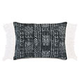 Seydou Fringe Decorative Pillow in Black