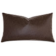 Nevin Vegan Leather Decorative Pillow in Bark