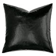 Muse Vegan Leather Decorative Pillow in Ink