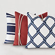 Isle Yacht Knots Decorative Pillow in Scarlet