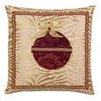 Noel Ornament Decorative Pillow in Gold