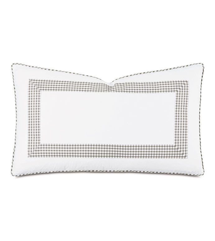 MALAYA GINGHAM DECORATIVE PILLOW IN FAWN