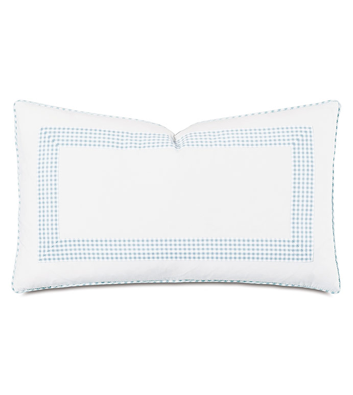 MALAYA GINGHAM DECORATIVE PILLOW IN SKY