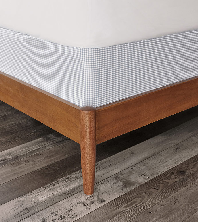 MALAYA GINGHAM BOX SPRING COVER IN HAZE