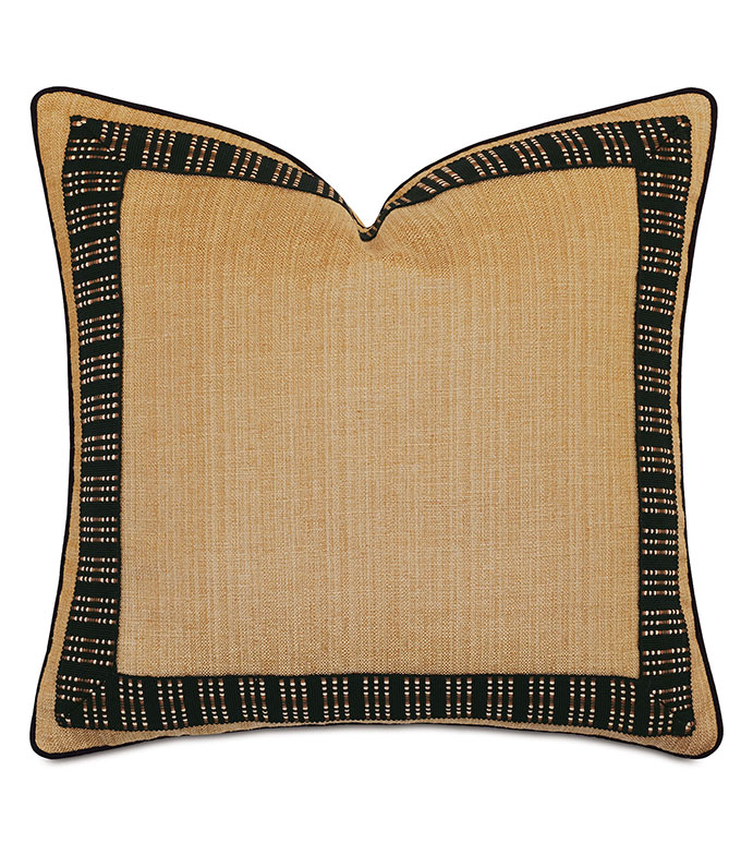 Lars Embroidered Border Decorative Pillow