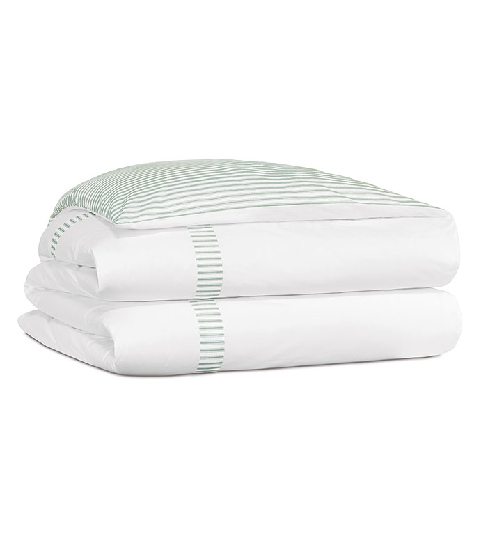 BLASS TICKING DUVET COVER IN LEAF