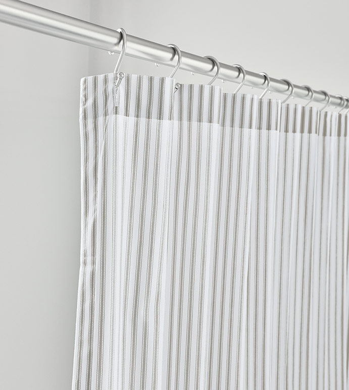 BLASS TICKING SHOWER CURTAIN IN FAWN