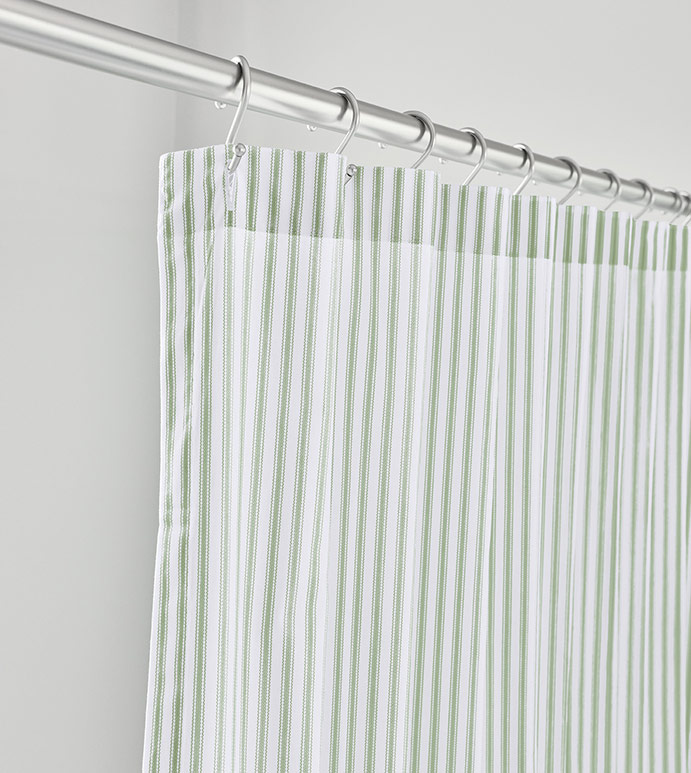 BLASS TICKING SHOWER CURTAIN IN LEAF