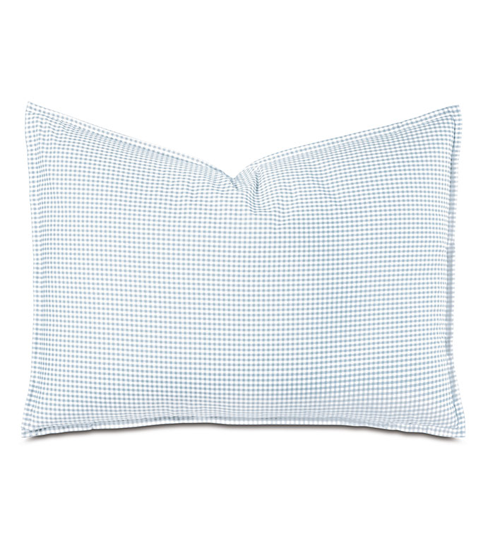 MALAYA GINGHAM STANDARD SHAM IN SKY