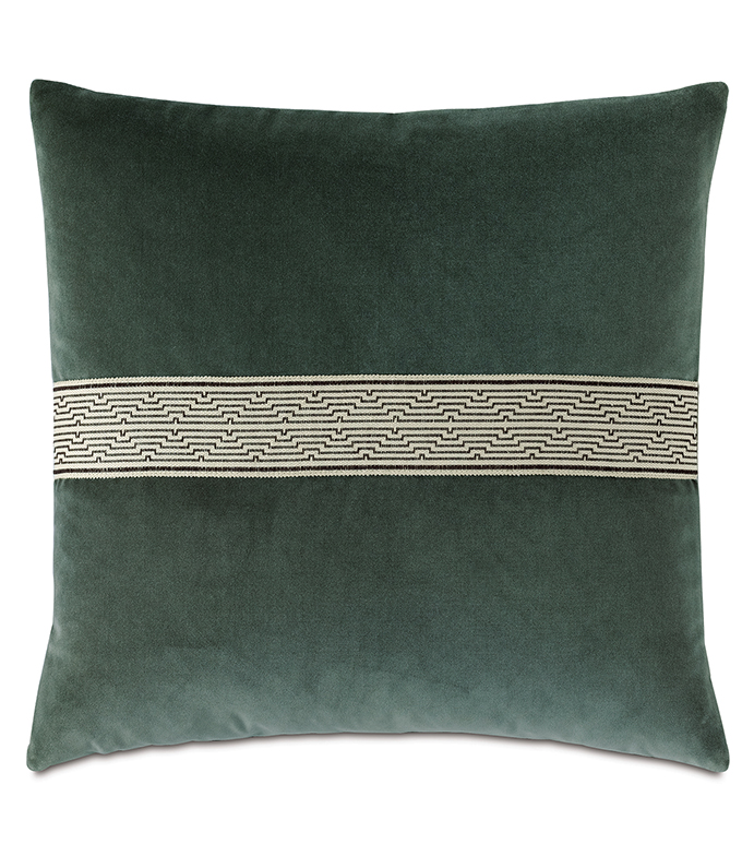 Echo Trim Applique Decorative Pillow