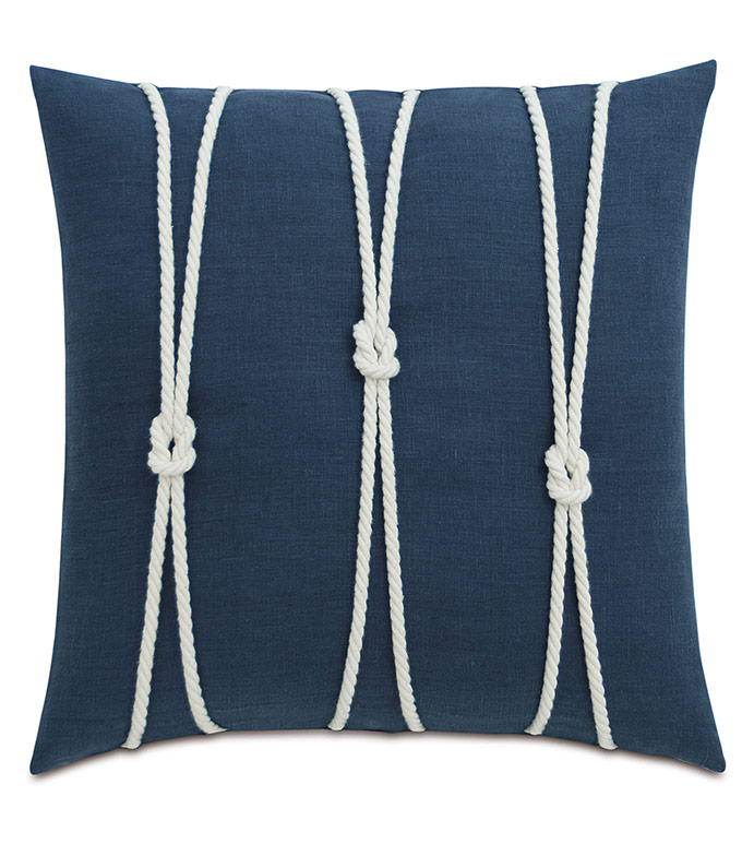 Isle Yacht Knots Decorative Pillow in Indigo