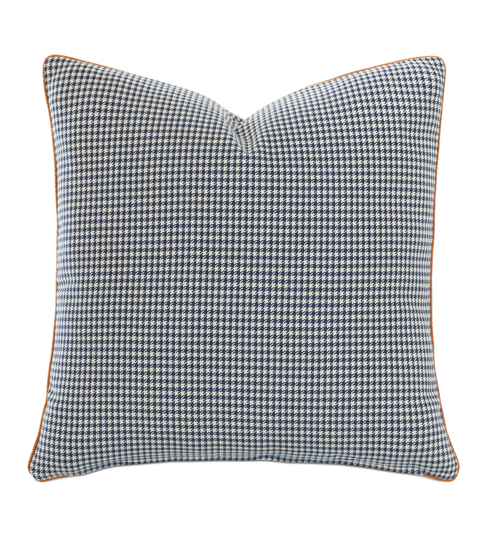 Ladue Houndstooth Accent Pillow In Indigo