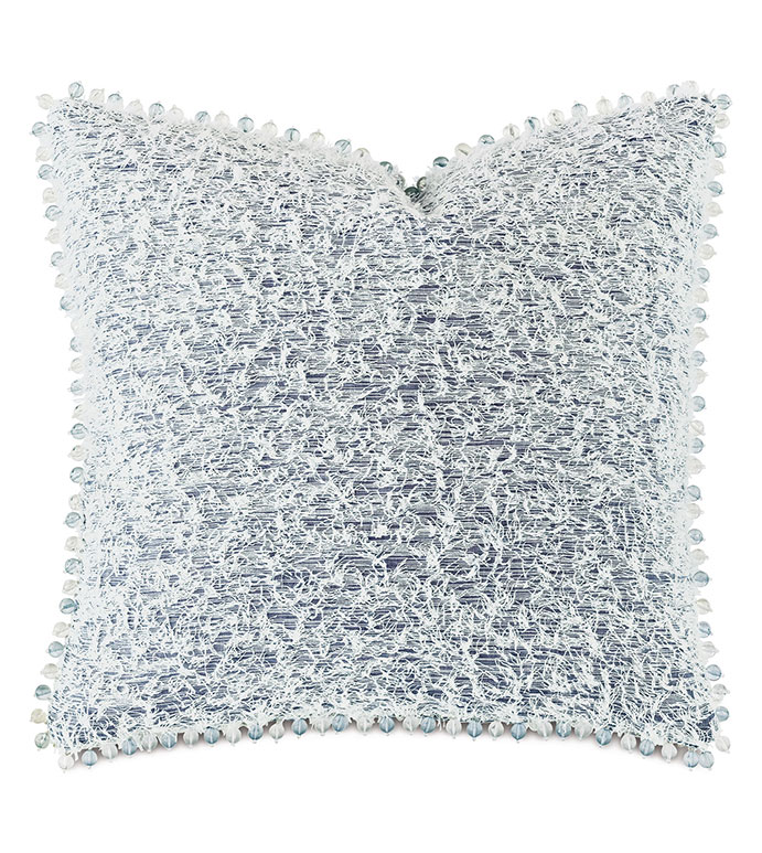 Montecito Beaded Trim Decorative Pillow