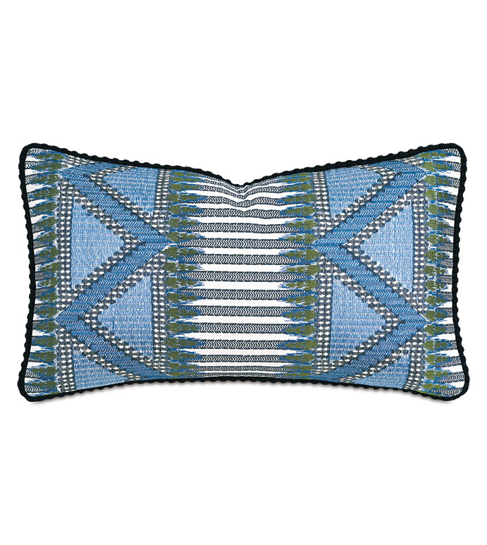 CORONA DEL MAR EMBROIDERED DECORATIVE PILLOW