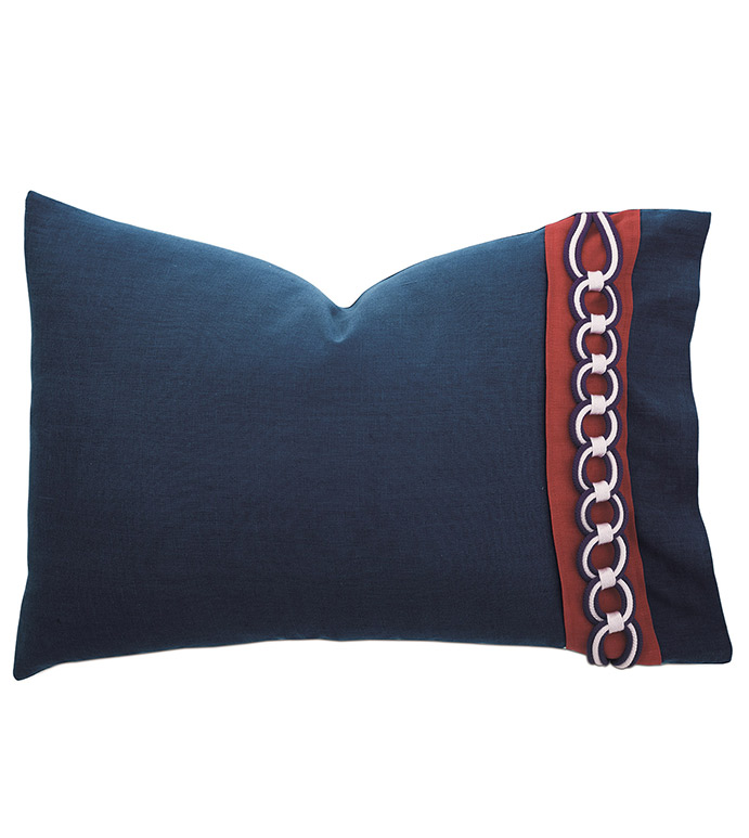 Newport Border Standard Sham In Indigo