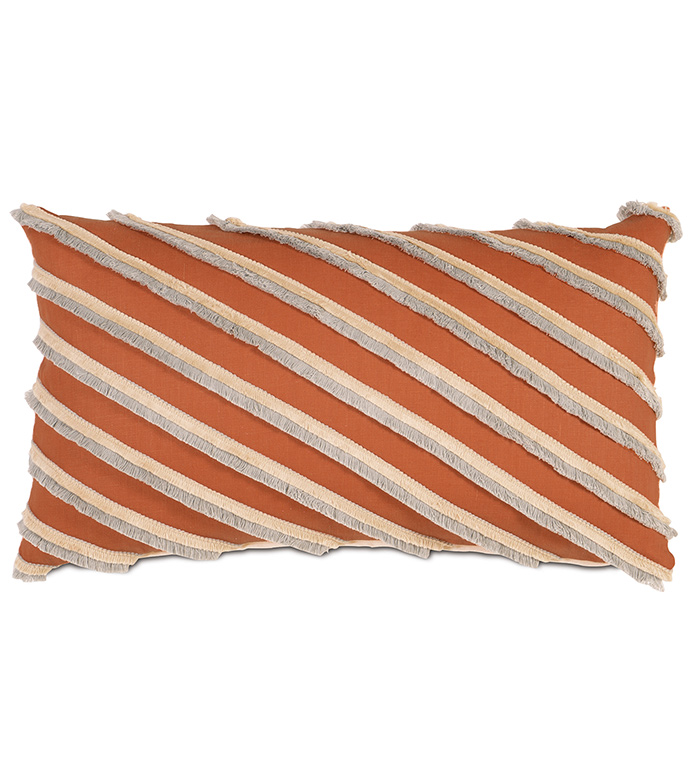 Bowie Fringe Trim Decorative Pillow