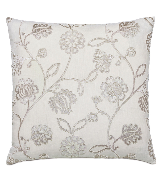 Clarion Embroidered Decorative Pillow