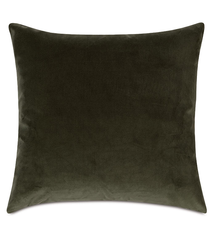 Uma Velvet Decorative Pillow In Olive