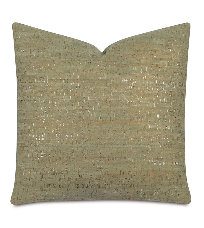 Ilex Cork Decorative Pillow In Green