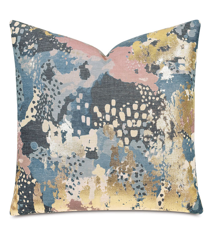Chalamet Metallic Decorative Pillow in Dusk