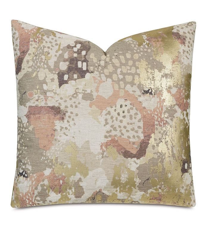 Chalamet Metallic Decorative Pillow in Honey