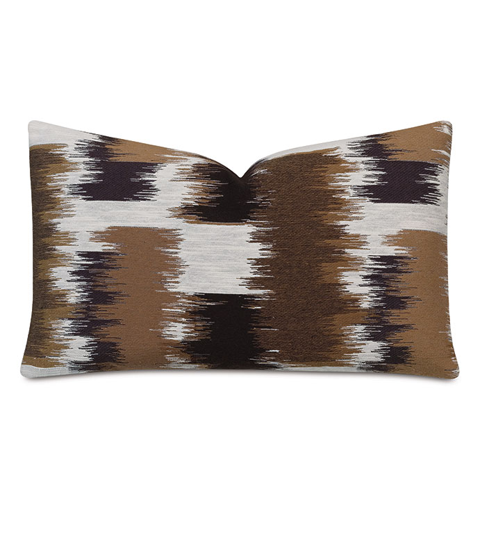 Shea Woven Decorative Pillow In Chocolate