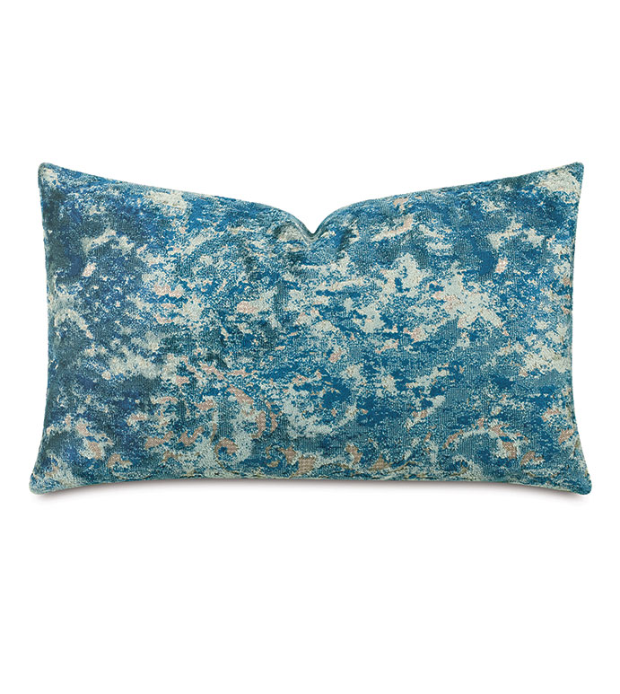 Byzantine Velvet Decorative Pillow In Lagoon