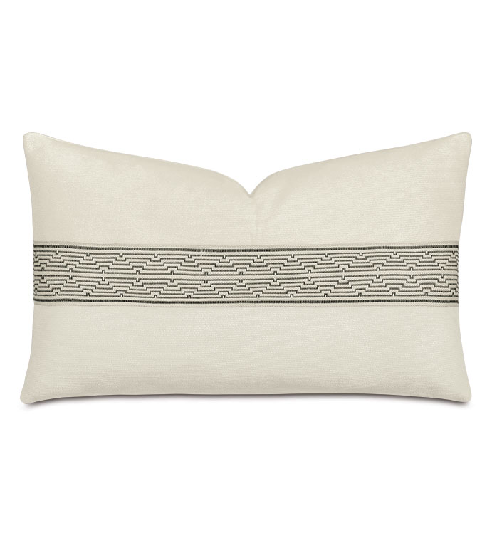 Valmont Geometric Border Decorative Pillow