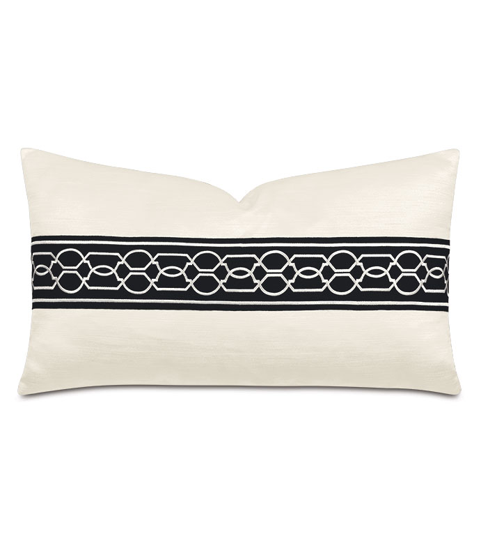 Lucent Trellis Tape Decorative Pillow in Opal