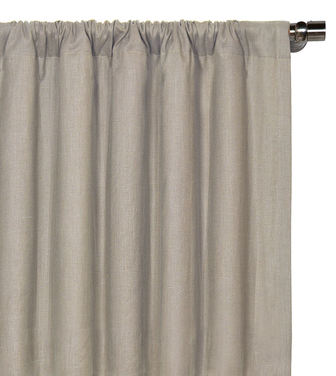 Breeze Linen Curtain Panel in Stone