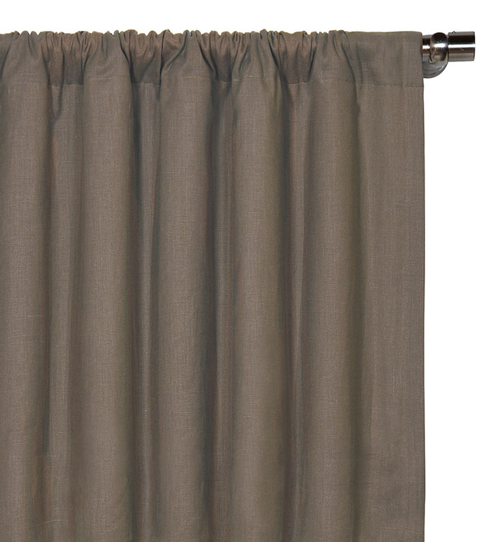 Breeze Linen Curtain Panel in Clay