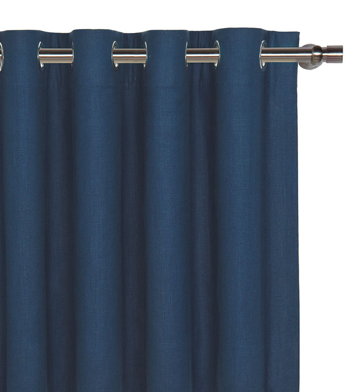 Breeze Linen Curtain Panel in Indigo