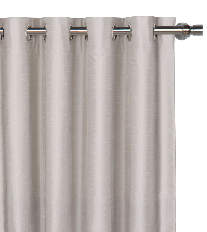 Edris Faux Silk Curtain Panel in Fog