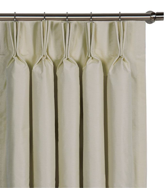 Edris Faux Silk Curtain Panel in Mist