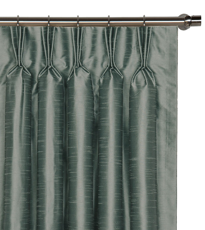 Edris Faux Silk Curtain Panel in Mineral