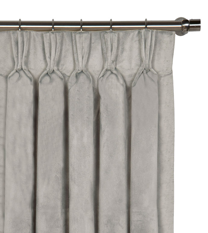 Nellis Velvet Curtain Panel in Glacier