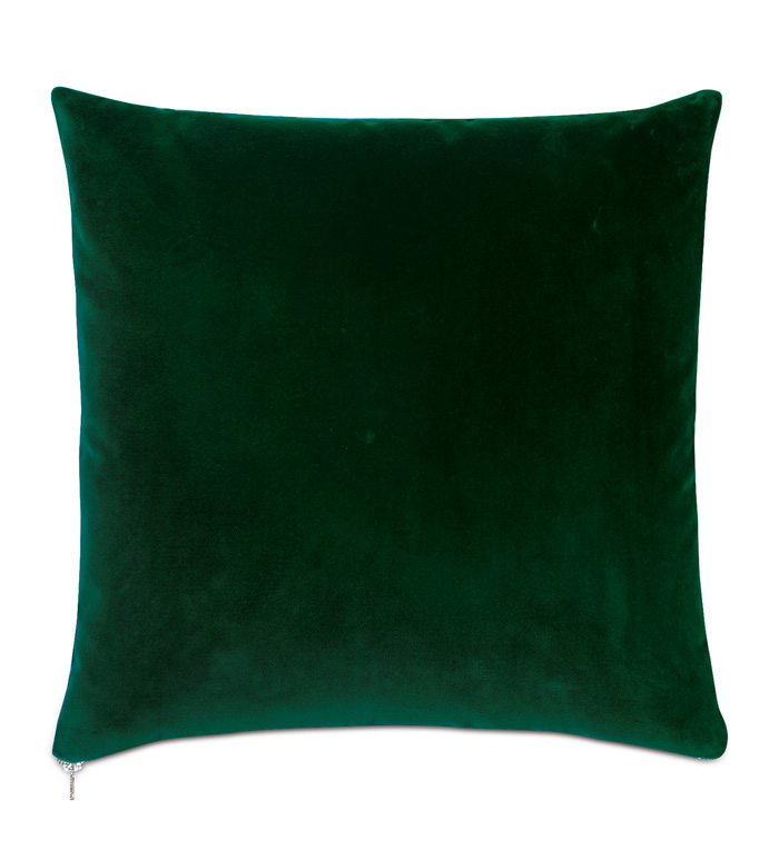 Sloane Velvet Decorative Pillow in Shamrock