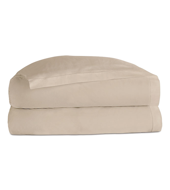 Deluca Sateen Duvet Cover in Almond