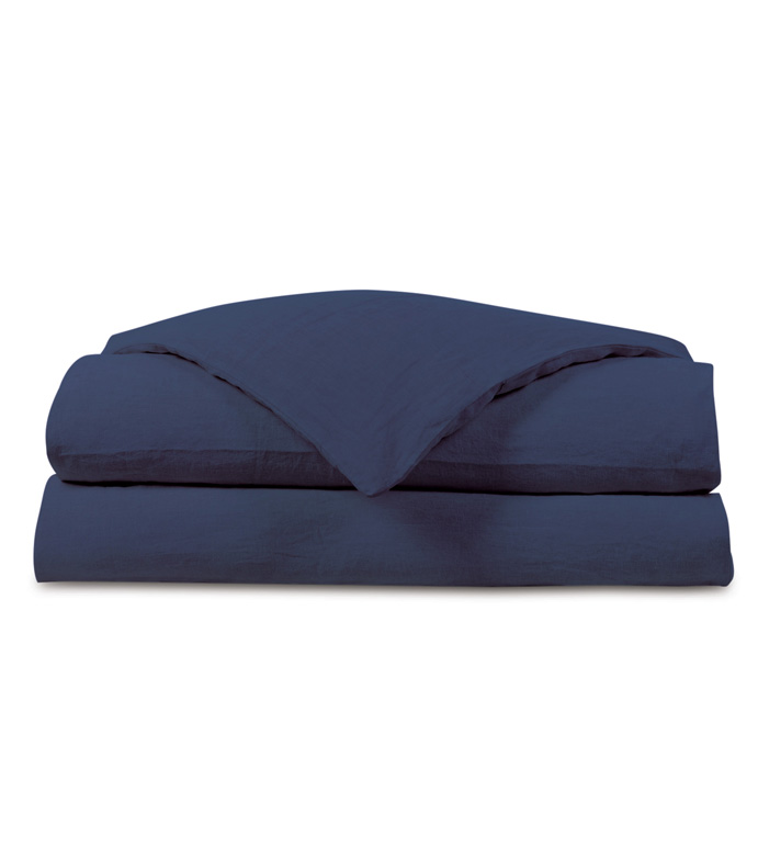 Shiloh Linen Duvet Cover in Indigo