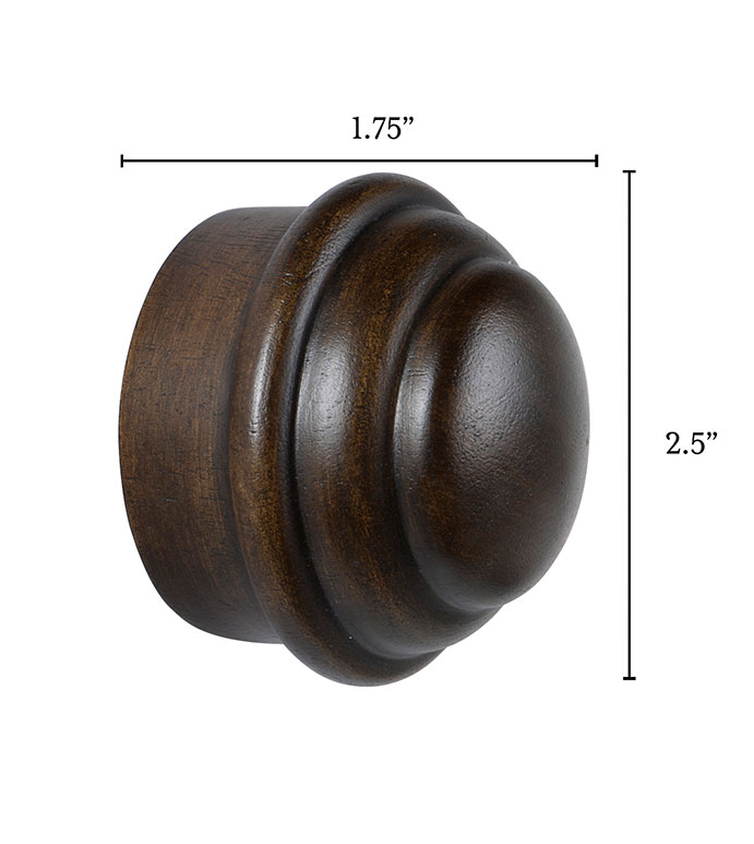 Legna Walnut Medallion End Cap Pair