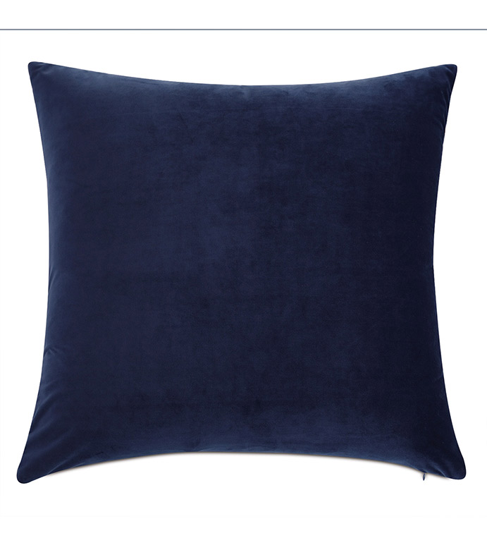 Nova Quilted Velvet Euro Sham In Indigo | Eastern Accents