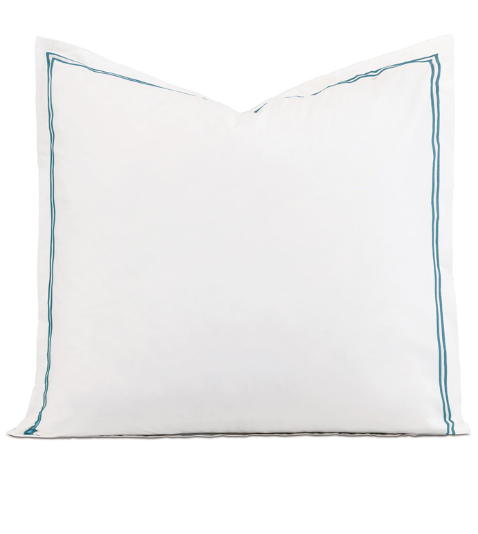 Enzo Satin Stitch Euro Sham in Ocean