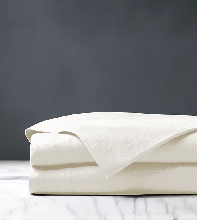 Shiloh Linen Flat Sheet in Shell